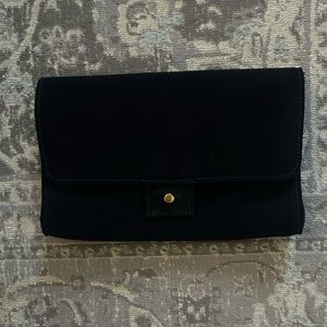 Clare V. Vintage Purse/Clutch. Navy blue suede